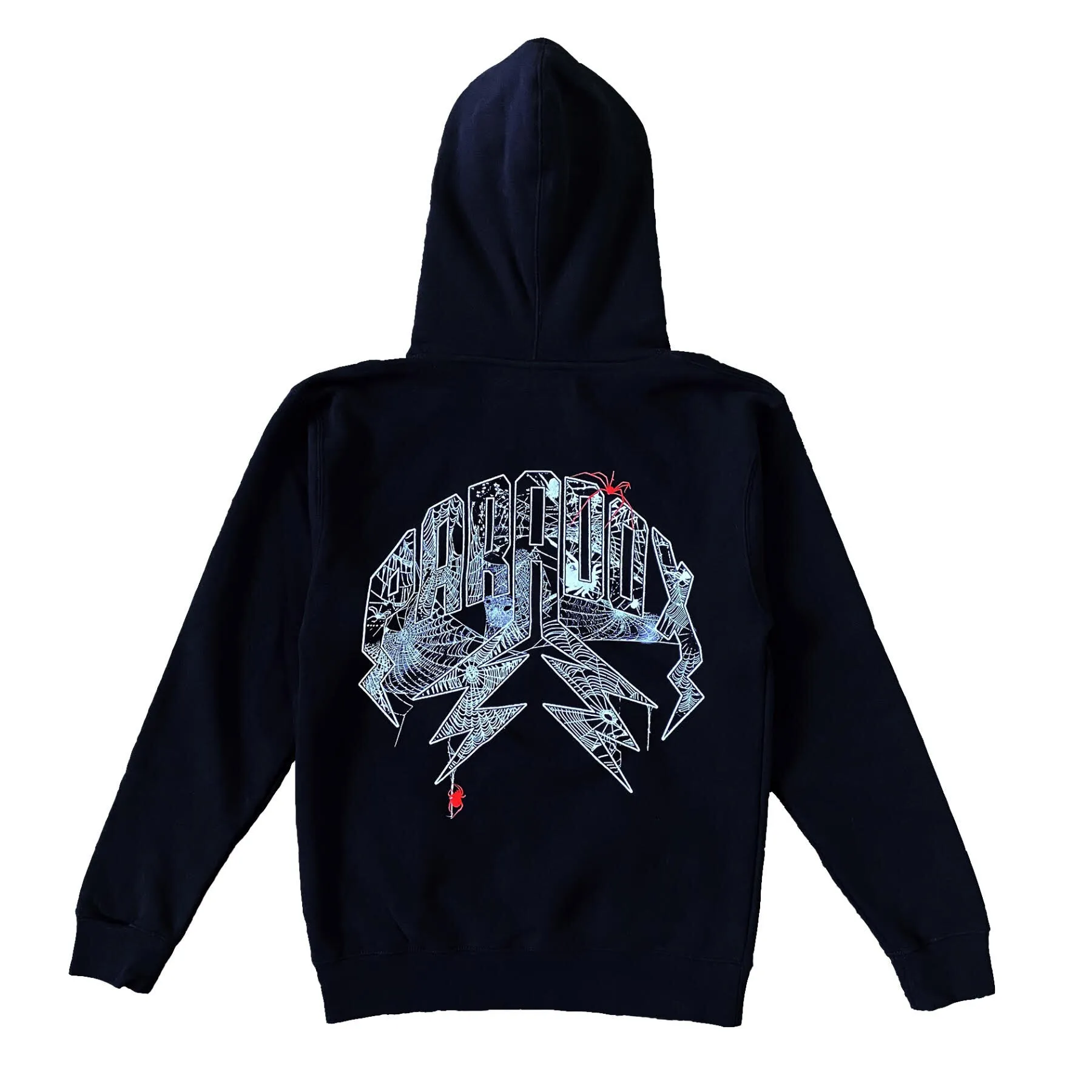 Spider Lightning Arc Logo Pull-Over Hoodie (Black) sold by Paradox Lab