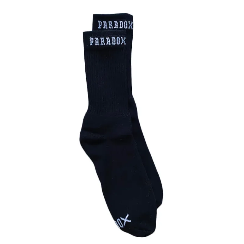Crew Socks Varsity Logo (2 Pack) - Black sold by Paradox Lab