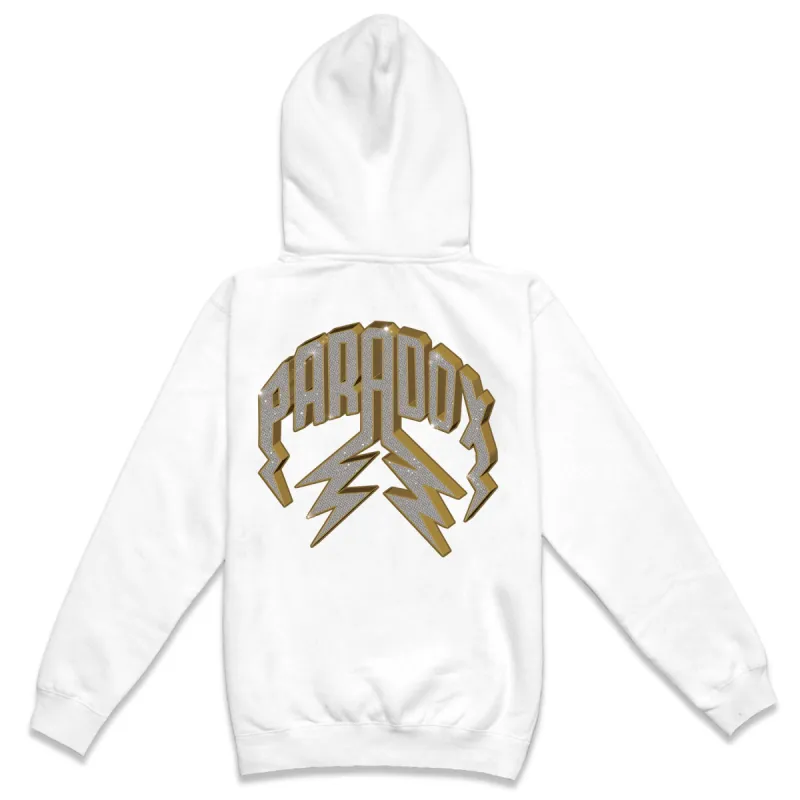 "VVS" LIGHTNING ARC LOGO HOODIE (WHITE) sold by Paradox Lab