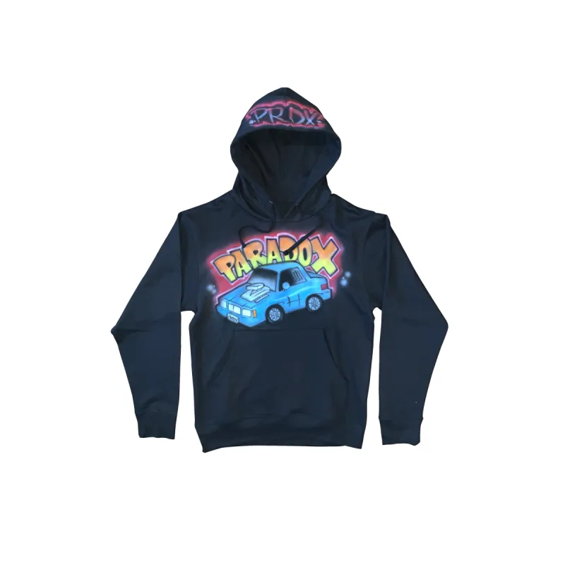 Airbrushed Vintage Car Pullover Hoodie (Black) sold by Paradox Lab