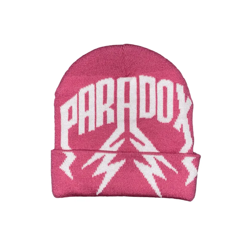 LIGHTNING ARC LOGO BEANIE - FOLD (PINK) sold by Paradox Lab