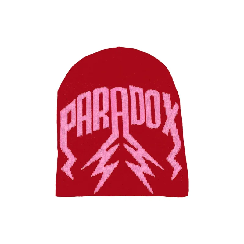 LIGHTNING ARC LOGO BEANIE - (RED/PINK) sold by Paradox Lab