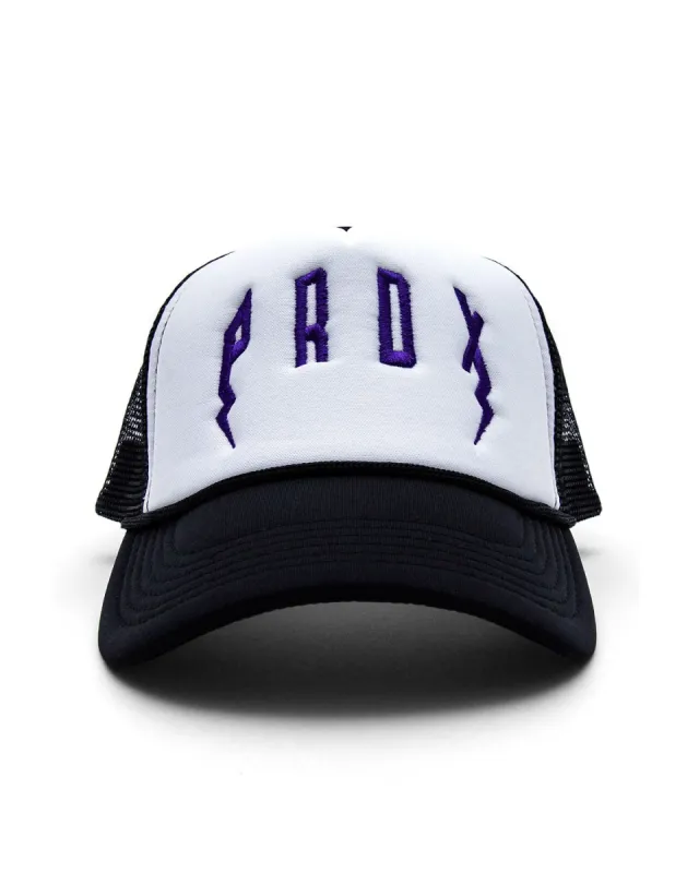 PRDX Trucker Hat (Black/White/ Purple) sold by Paradox Lab