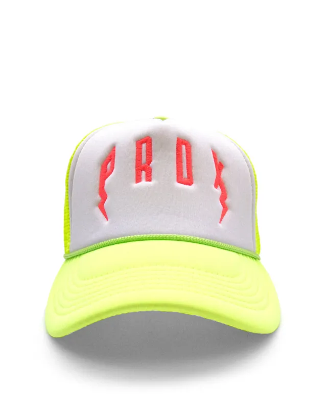 PRDX Trucker Hat (Neon Yellow/Pink) sold by Paradox Lab