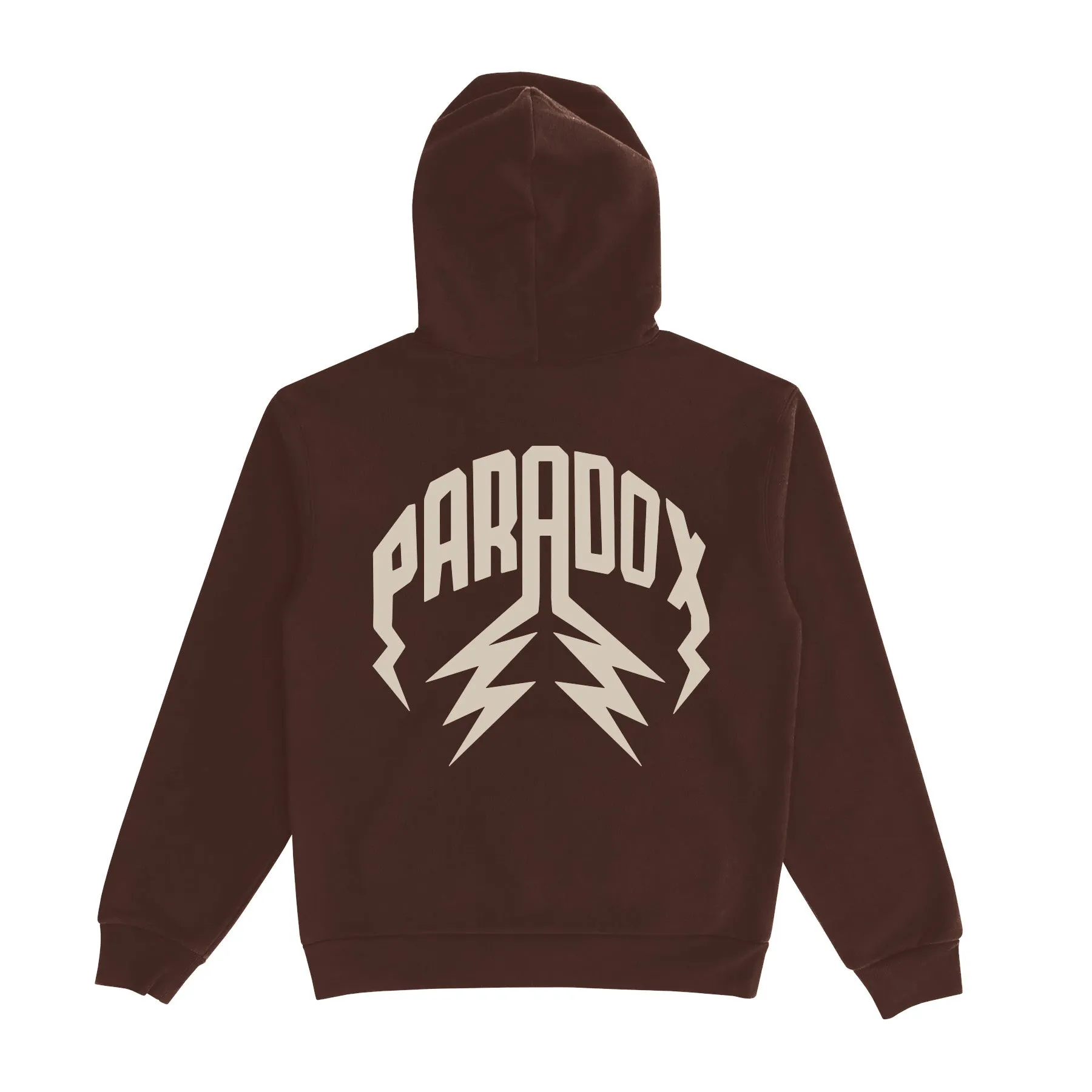 "NEUTRAL TONE" LIGHTNING ARC LOGO PULL-OVER HOODIE (BROWN) sold by Paradox Lab