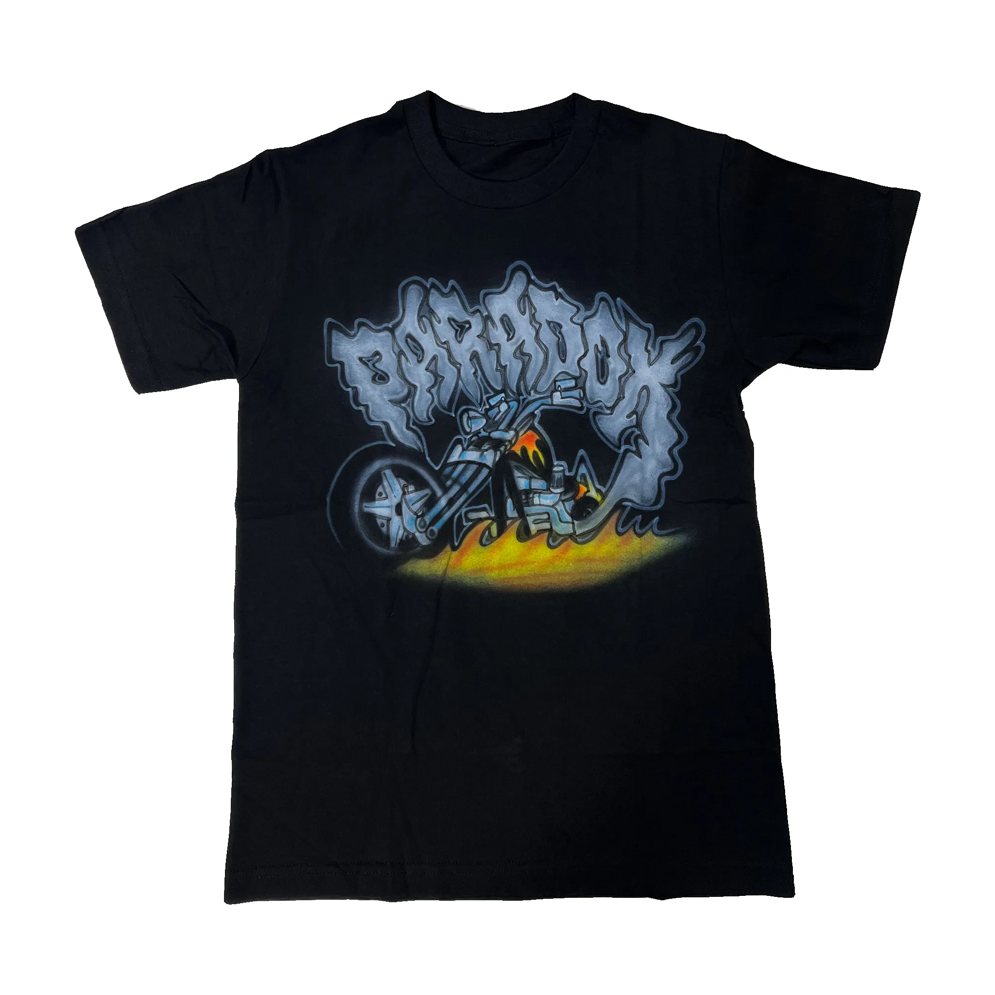 AIRBRUSHED "VINTAGE MOTORCYCLE" TEE - BLACK sold by Paradox Lab