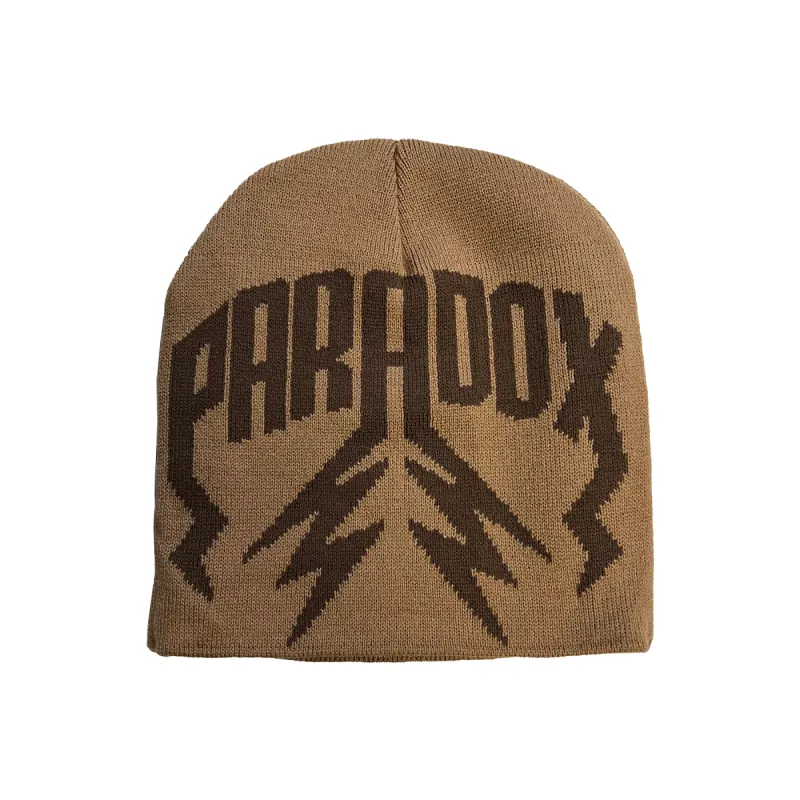 LIGHTNING ARC LOGO BEANIE - (CAMEL) sold by Paradox Lab