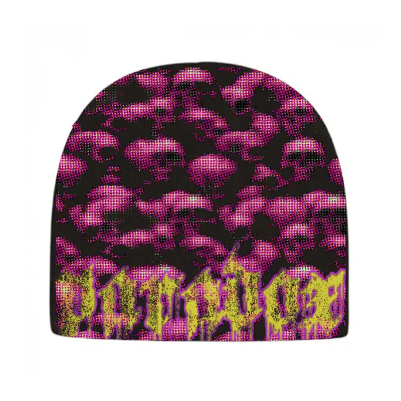 KIDS "SKULLS" BEANIE (PINK/BLACK) sold by Paradox Lab