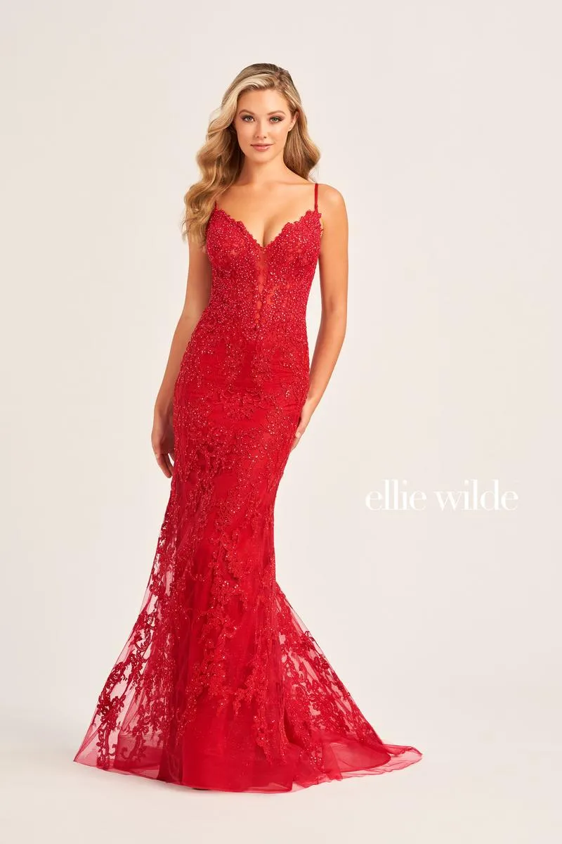 Ellie Wilde Key Hole Back Prom Dress EW35115 sold by Terry costa product image thumbnail 5