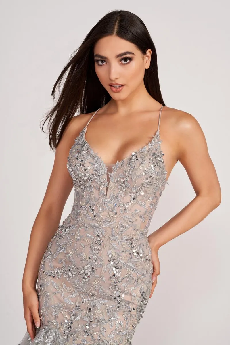 Ellie Wilde Mermaid Corset Prom Dress EW34064 sold by Terry costa product image thumbnail 4