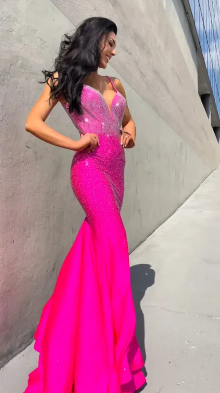 Ellie Wilde Beaded Long Dress EW120012 - B sold by Terry costa