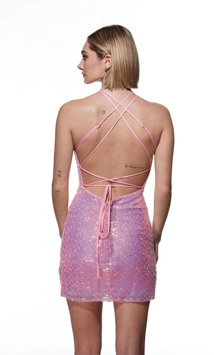 Alyce Paris Sequin Homecoming Dress 4809 sold by Terry costa product image thumbnail 4