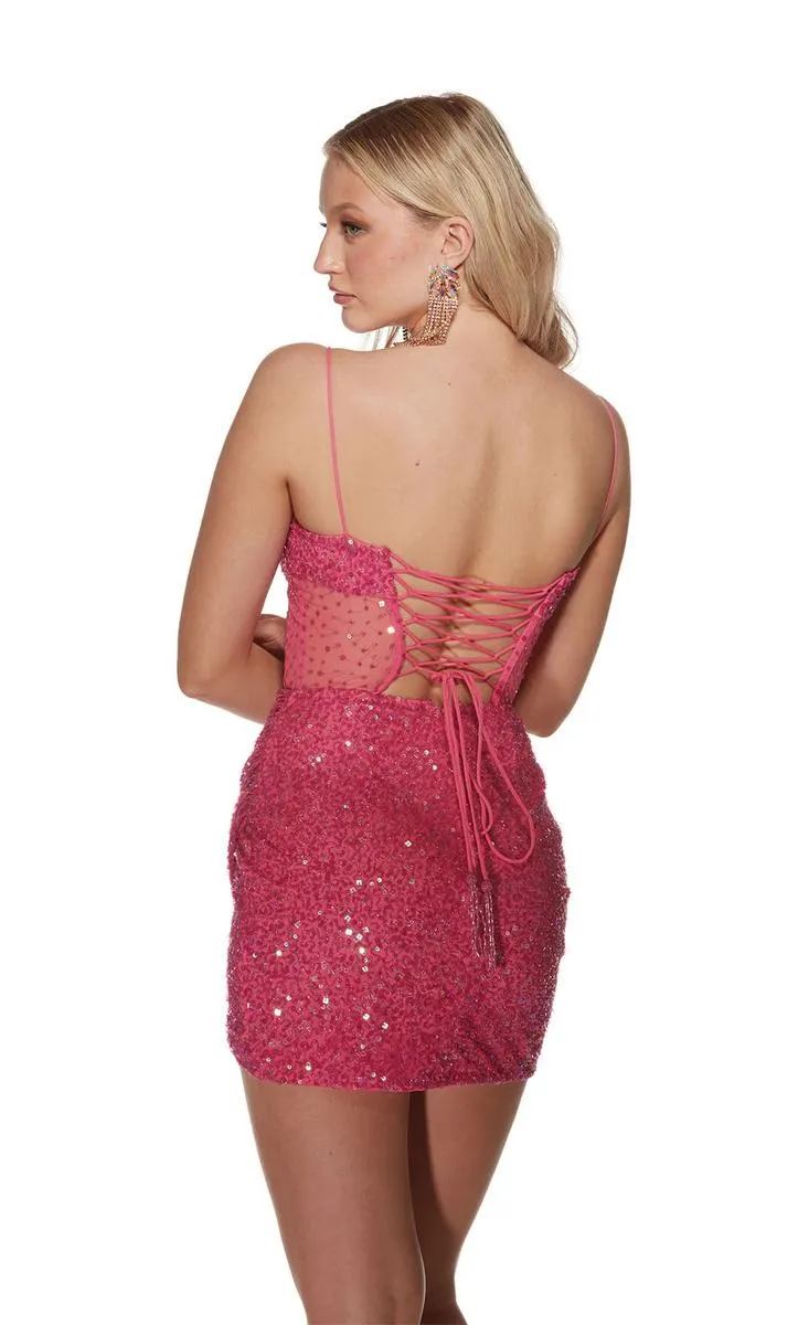 Alyce Paris Ruched Corset HoCo Dress 4907 sold by Terry costa product image thumbnail 2