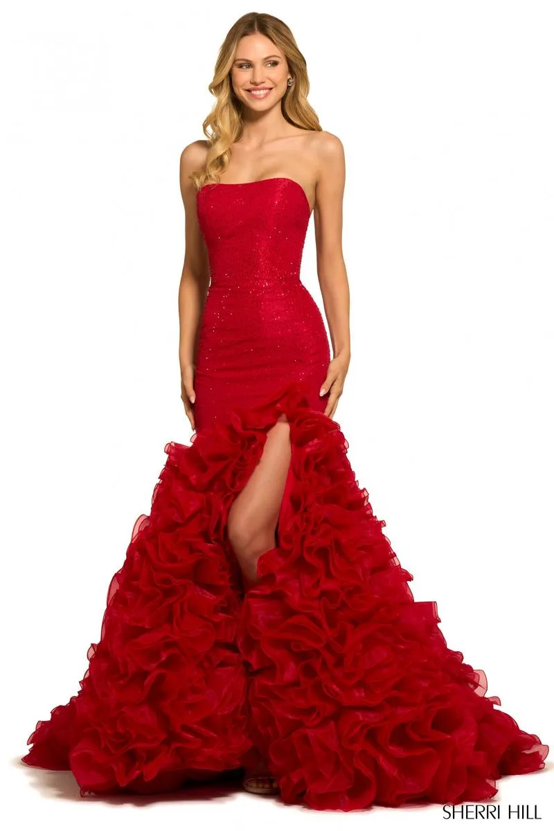 Sherri Hill Mermaid Ruffle Dress 55492 sold by Terry costa