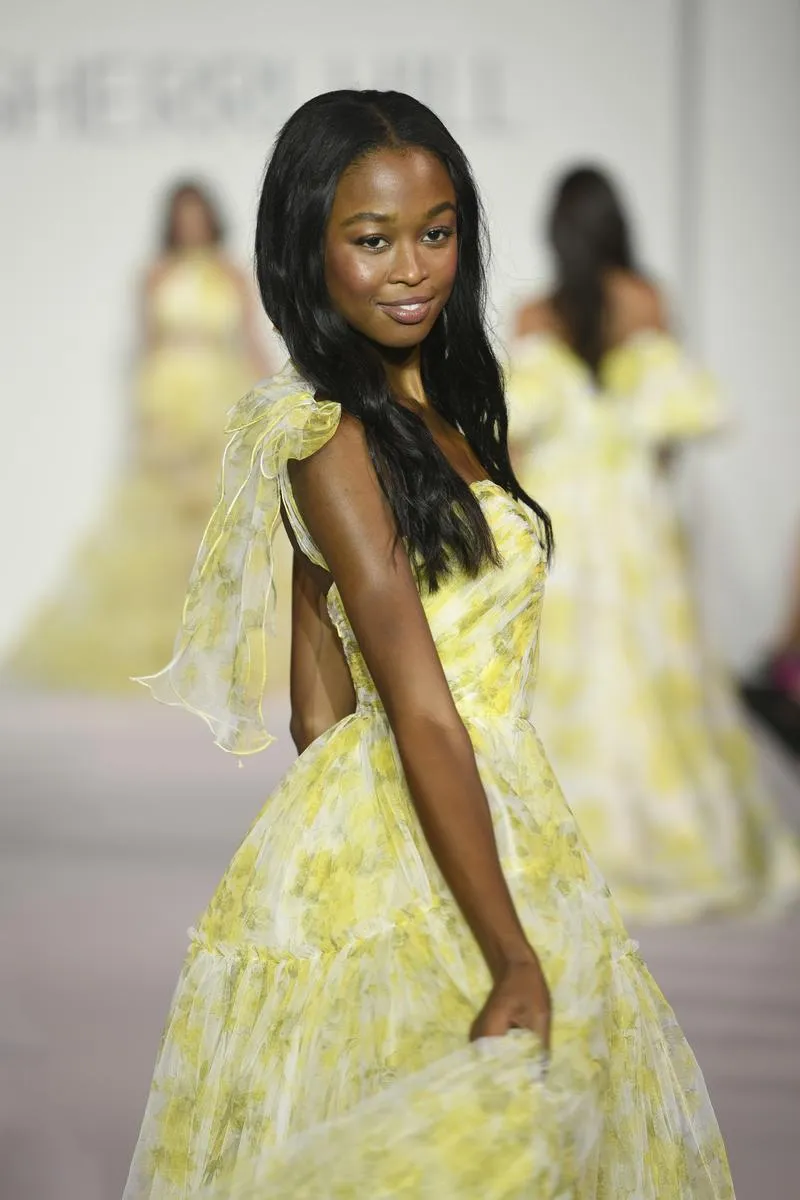 Sherri Hill Floral Ball Gown Prom Dress 56389 sold by Terry costa product image thumbnail 2