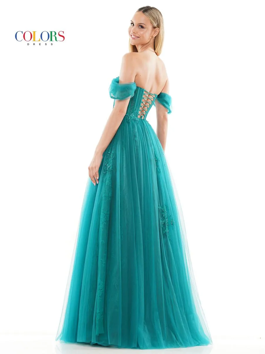 Colors Off Shoulder Corset Ball Gown Dress 3240 sold by Terry costa product image thumbnail 2