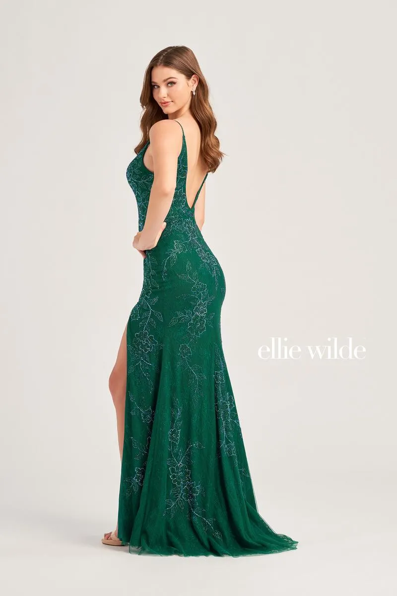 Ellie Wilde Long Lace Prom Dress EW35062 sold by Terry costa product image thumbnail 3