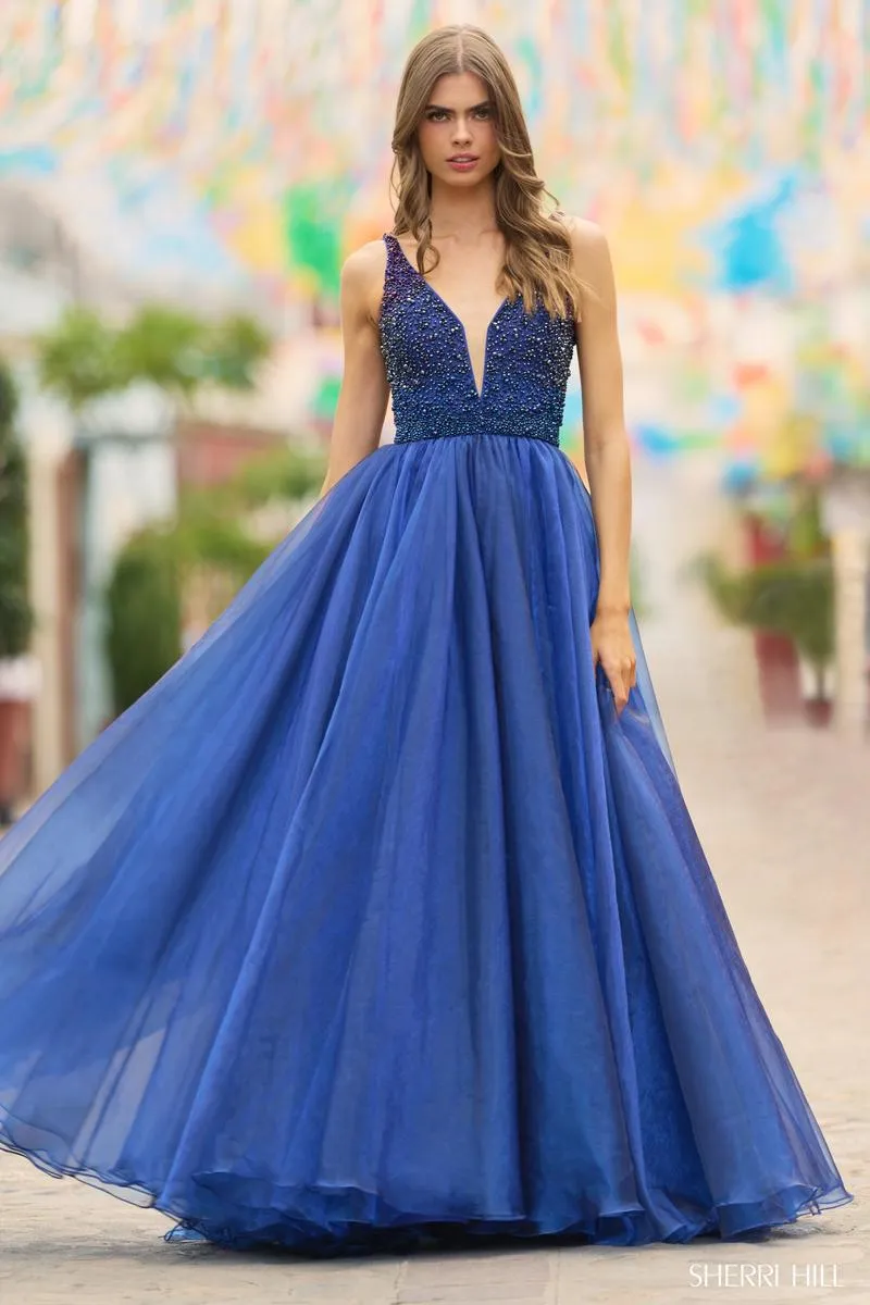 Sherri Hill Plunging Bodice Prom Dress 55567 sold by Terry costa