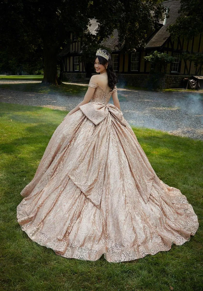 Vizcaya by Morilee Glitter Tulle Quince Dress 89455 sold by Terry costa product image thumbnail 2