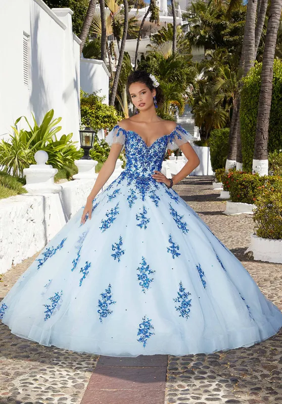 Vizcaya by Morilee Flutter Sleeve Quince Dress 89365 sold by Terry costa