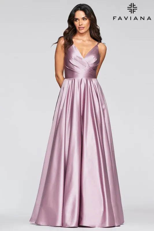 Faviana Glamour Dress S10473 sold by Terry costa