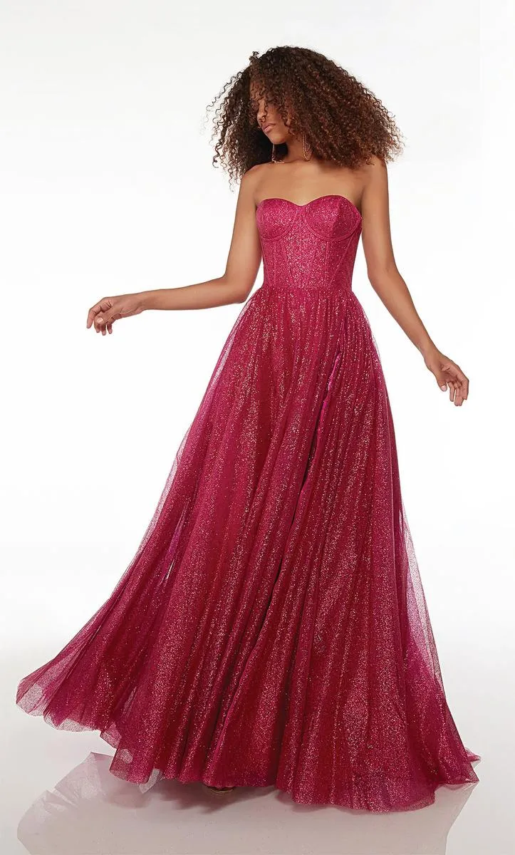 Alyce Glitter Corset Prom Dress 61601 sold by Terry costa product image thumbnail 4