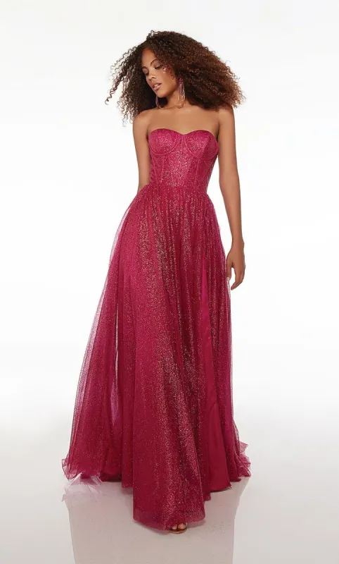 Alyce Glitter Corset Prom Dress 61601 sold by Terry costa