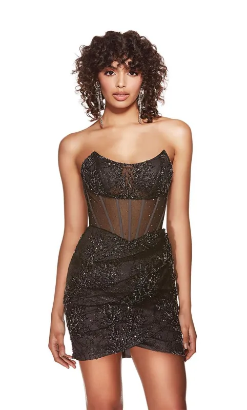 Alyce Paris Ruched Corset Homecoming Dress 4864 sold by Terry costa