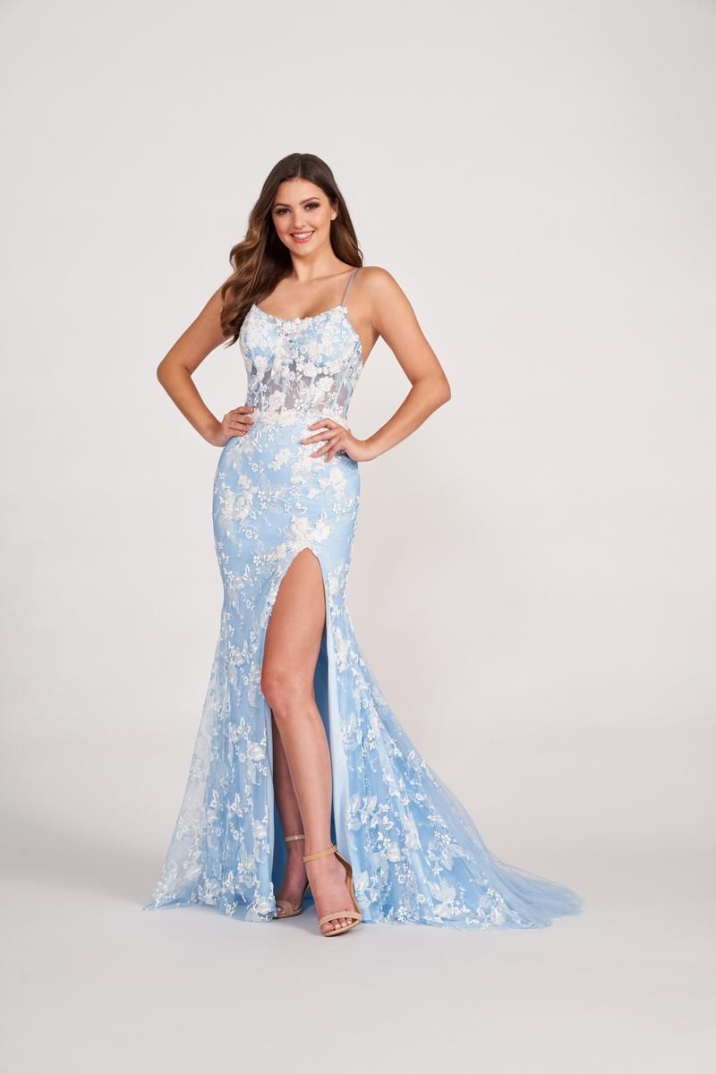 Ellie Wilde Sleeveless Corset Prom Dress EW34068 sold by Terry costa
