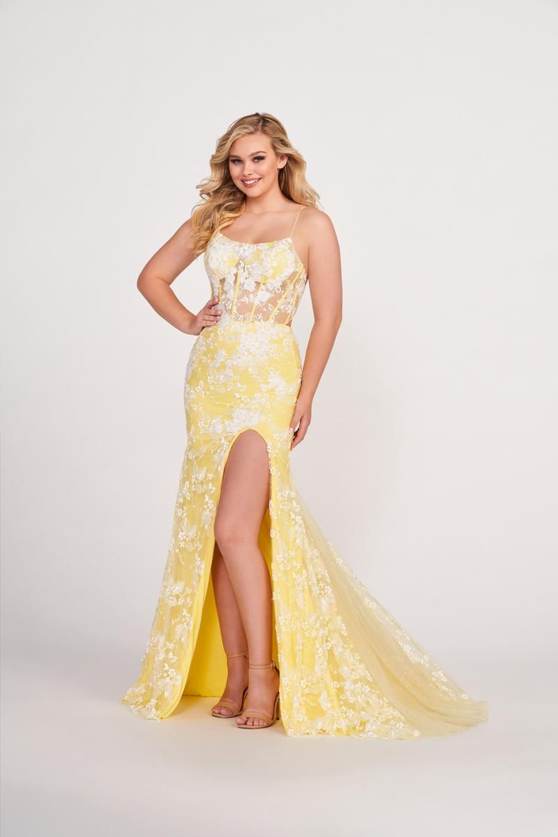Ellie Wilde Sleeveless Corset Prom Dress EW34068 sold by Terry costa product image thumbnail 3