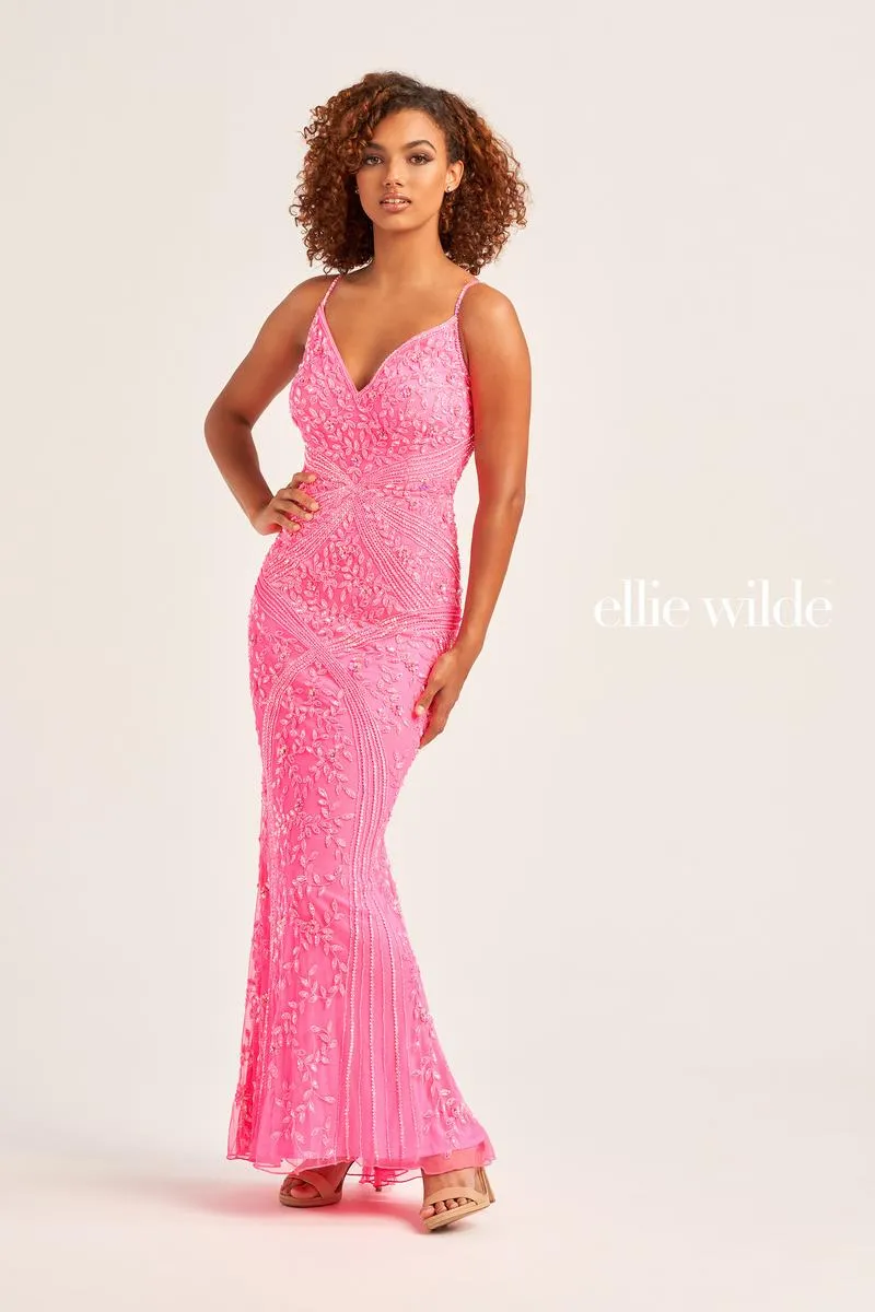 Ellie Wilde Beaded Prom Dress EW35065 sold by Terry costa product image thumbnail 4