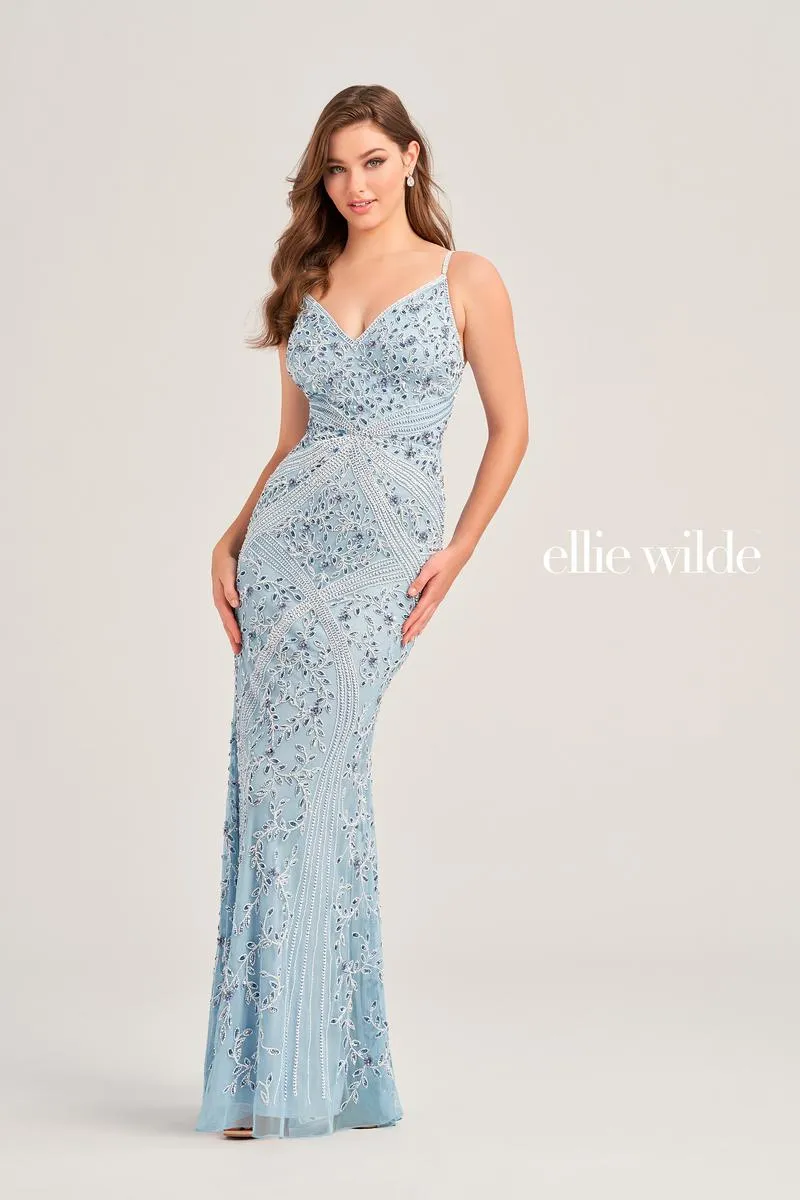 Ellie Wilde Beaded Prom Dress EW35065 sold by Terry costa product image thumbnail 2