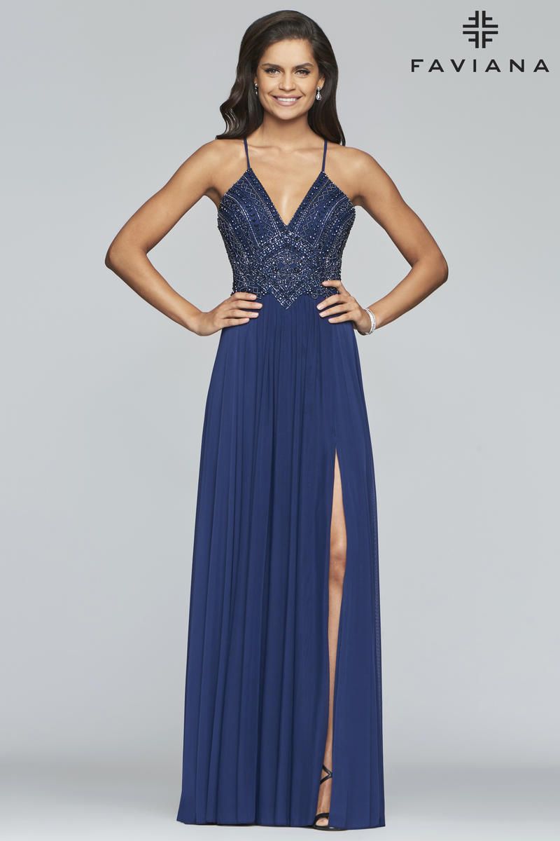 Faviana Glamour Dress S10270 sold by Terry costa