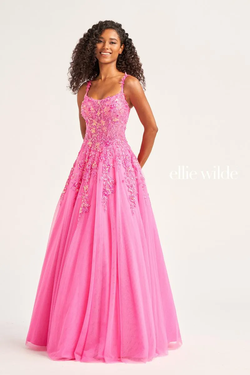 Ellie Wilde Corset A-Line Prom Dress EW35123 sold by Terry costa product image thumbnail 3