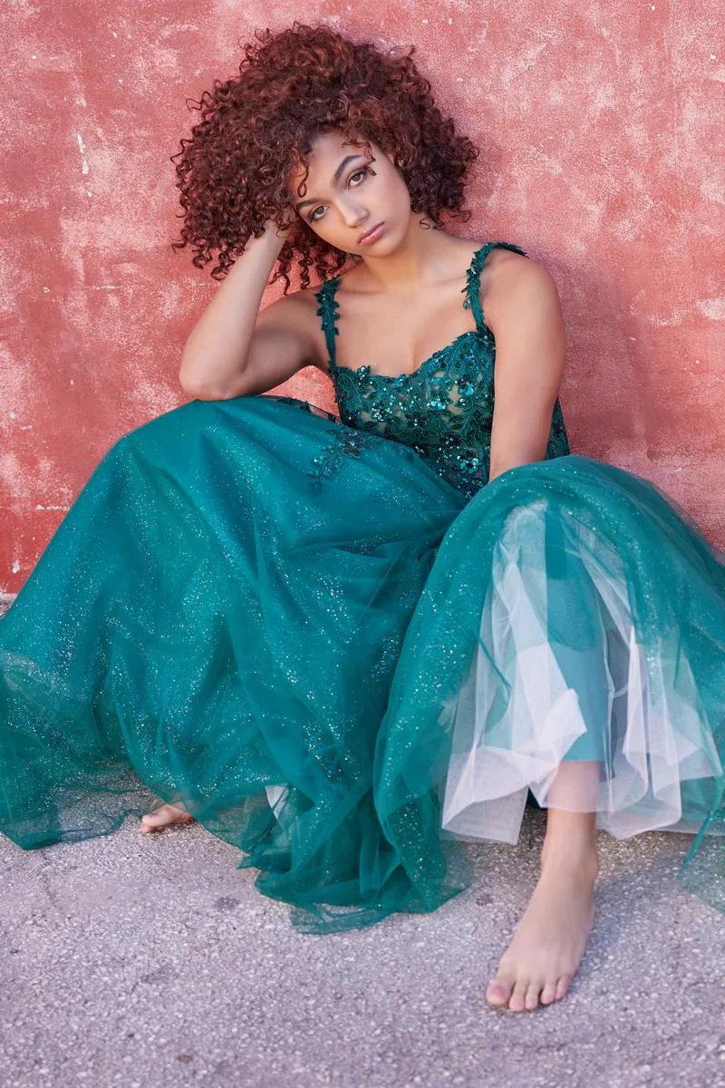 Ellie Wilde Corset A-Line Prom Dress EW35123 sold by Terry costa product image thumbnail 5