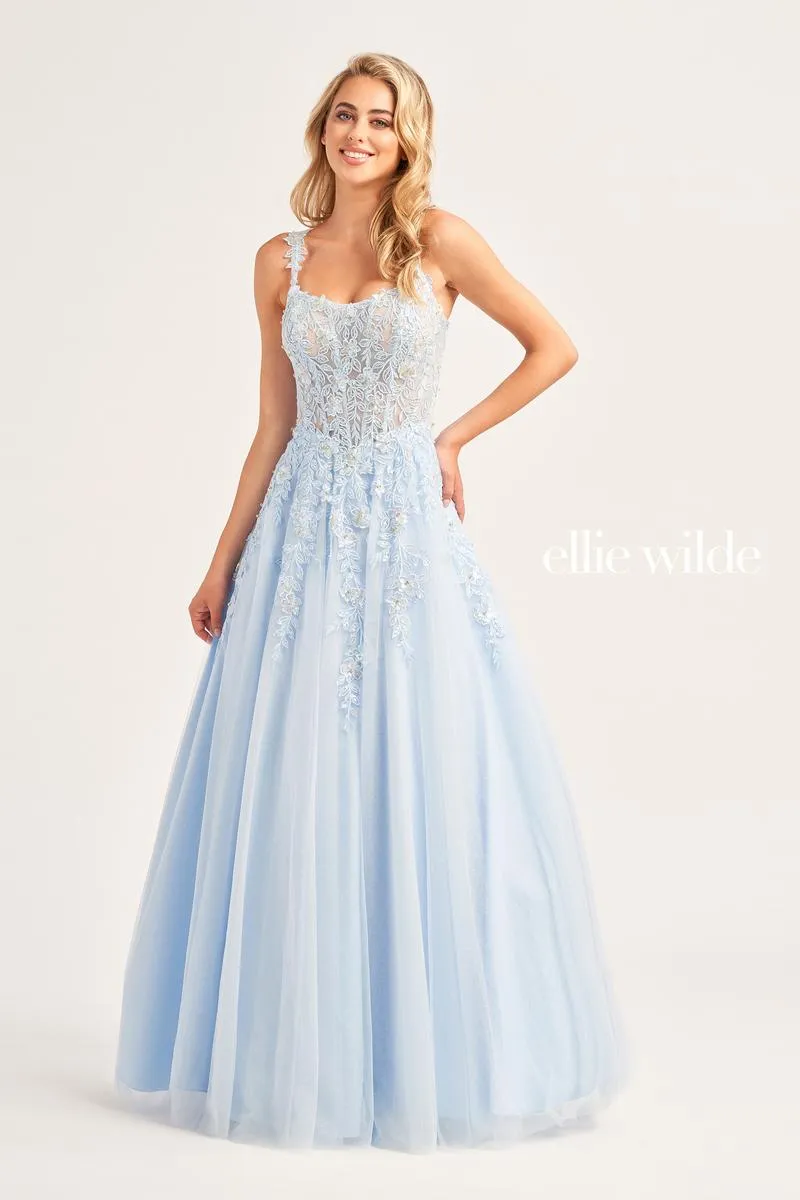 Ellie Wilde Corset A-Line Prom Dress EW35123 sold by Terry costa product image thumbnail 2