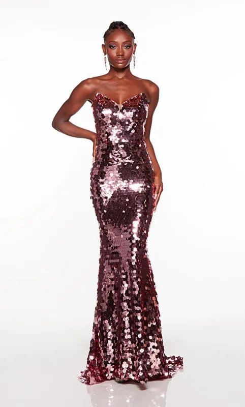 Alyce Strapless Sequin Dress 61466 sold by Terry costa