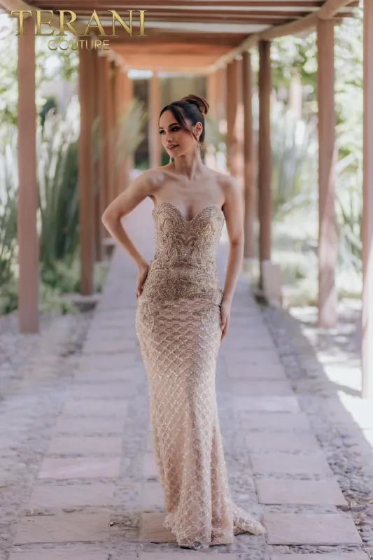 Terani Pageant Dress 232GL1476 made by Terry costa