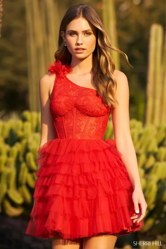 Sherri Hill Ruffle Homecoming Dress 55255 sold by Terry costa