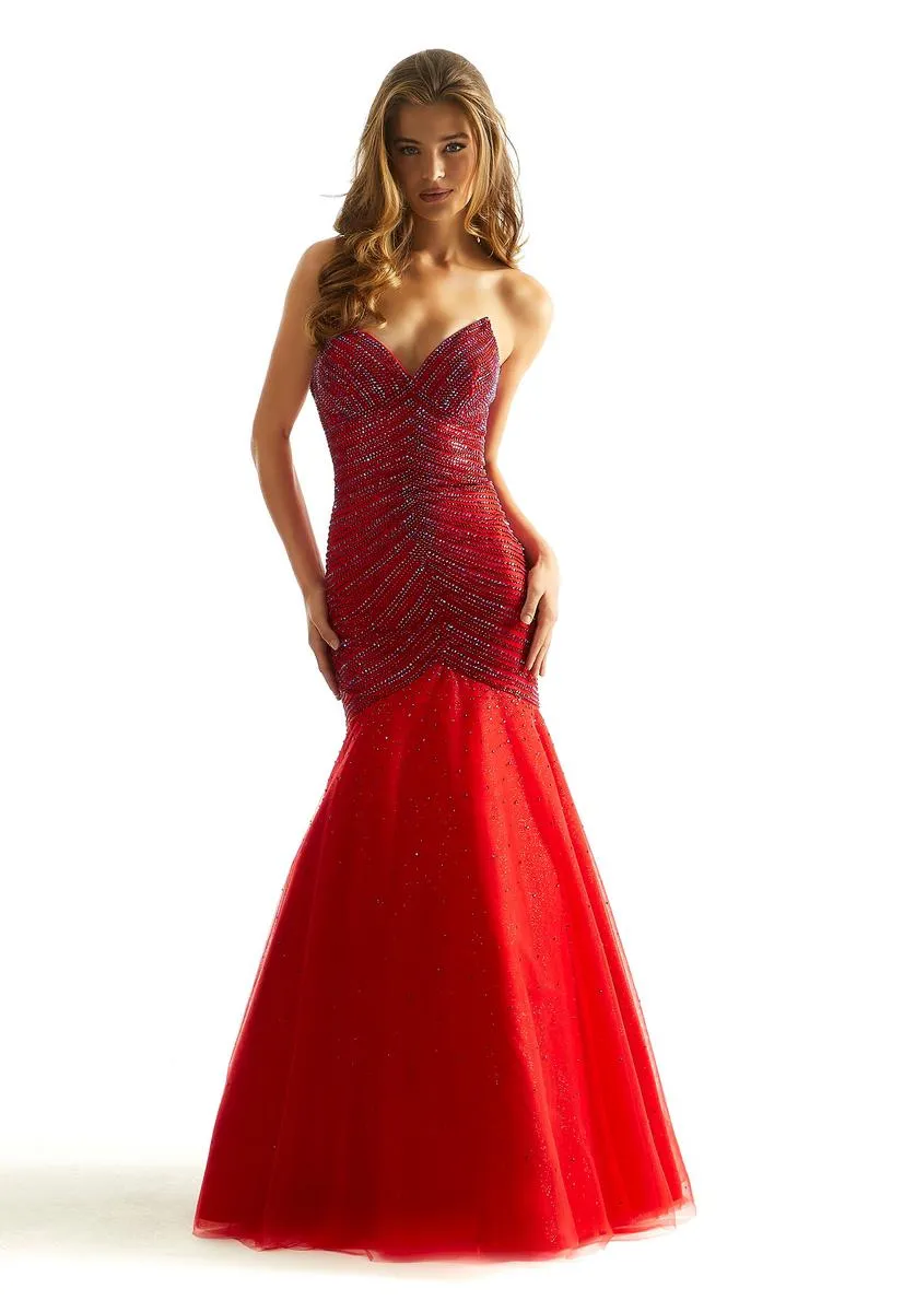 Morilee Peaked Mermaid Strapless Prom Dress 49029 sold by Terry costa product image thumbnail 4