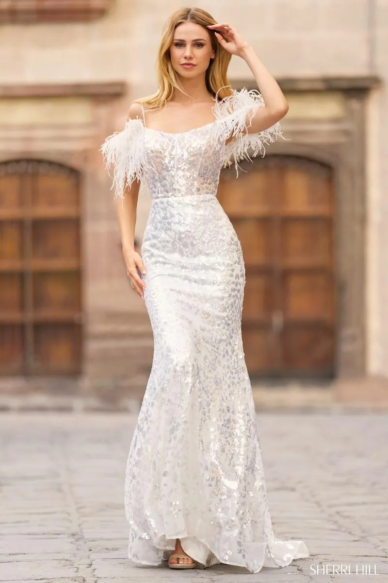 Sherri Hill Long Sequin Dress 55360 sold by Terry costa product image thumbnail 3