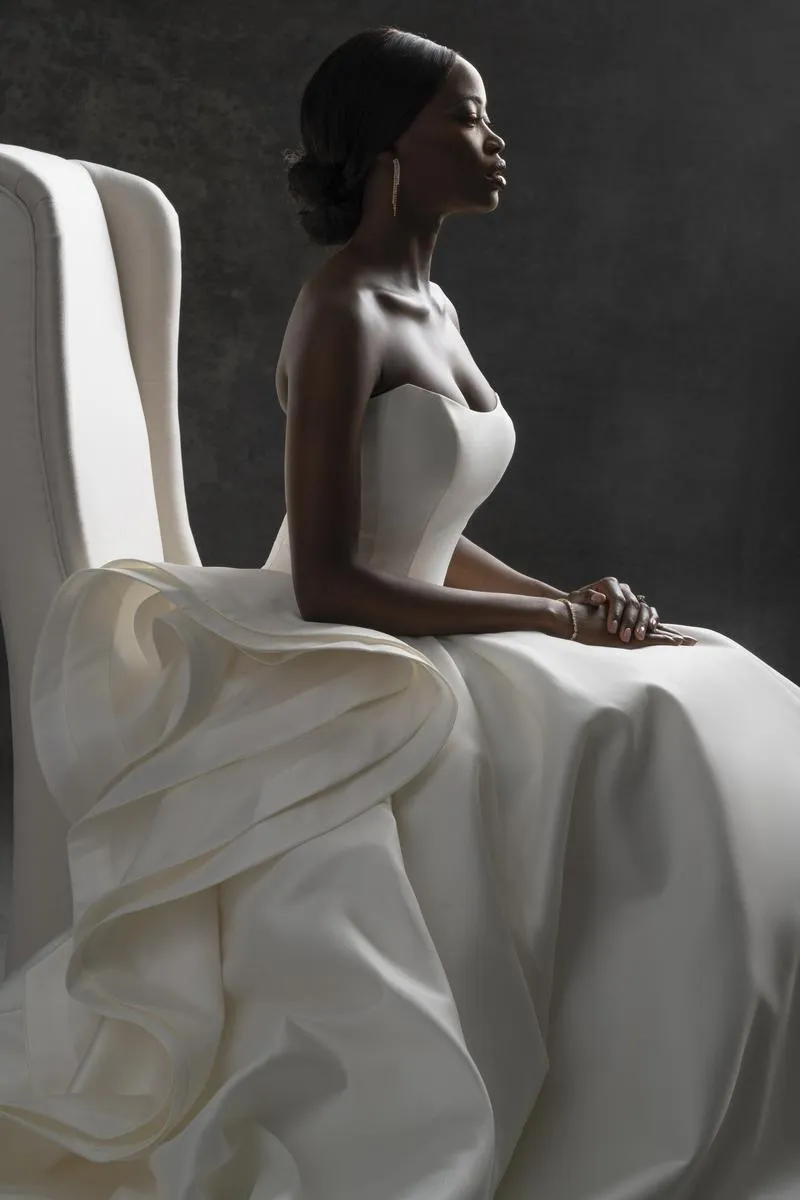 Allure Bridals Couture Ruffle Dress C752 sold by Terry costa product image thumbnail 4