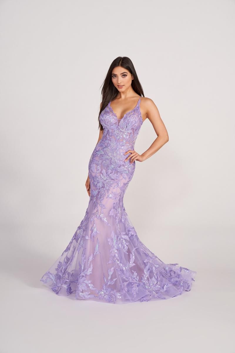 Ellie Wilde Trumpet Lace Prom Dress EW34110 sold by Terry costa