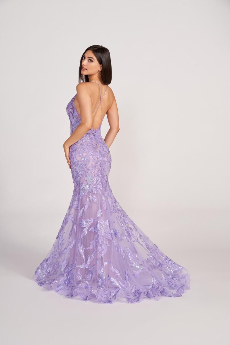 Ellie Wilde Trumpet Lace Prom Dress EW34110 sold by Terry costa product image thumbnail 2