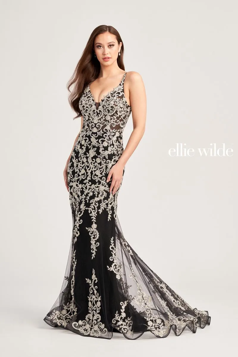 Ellie WIlde Fit and Flare Prom Dress EW35071 sold by Terry costa product image thumbnail 2