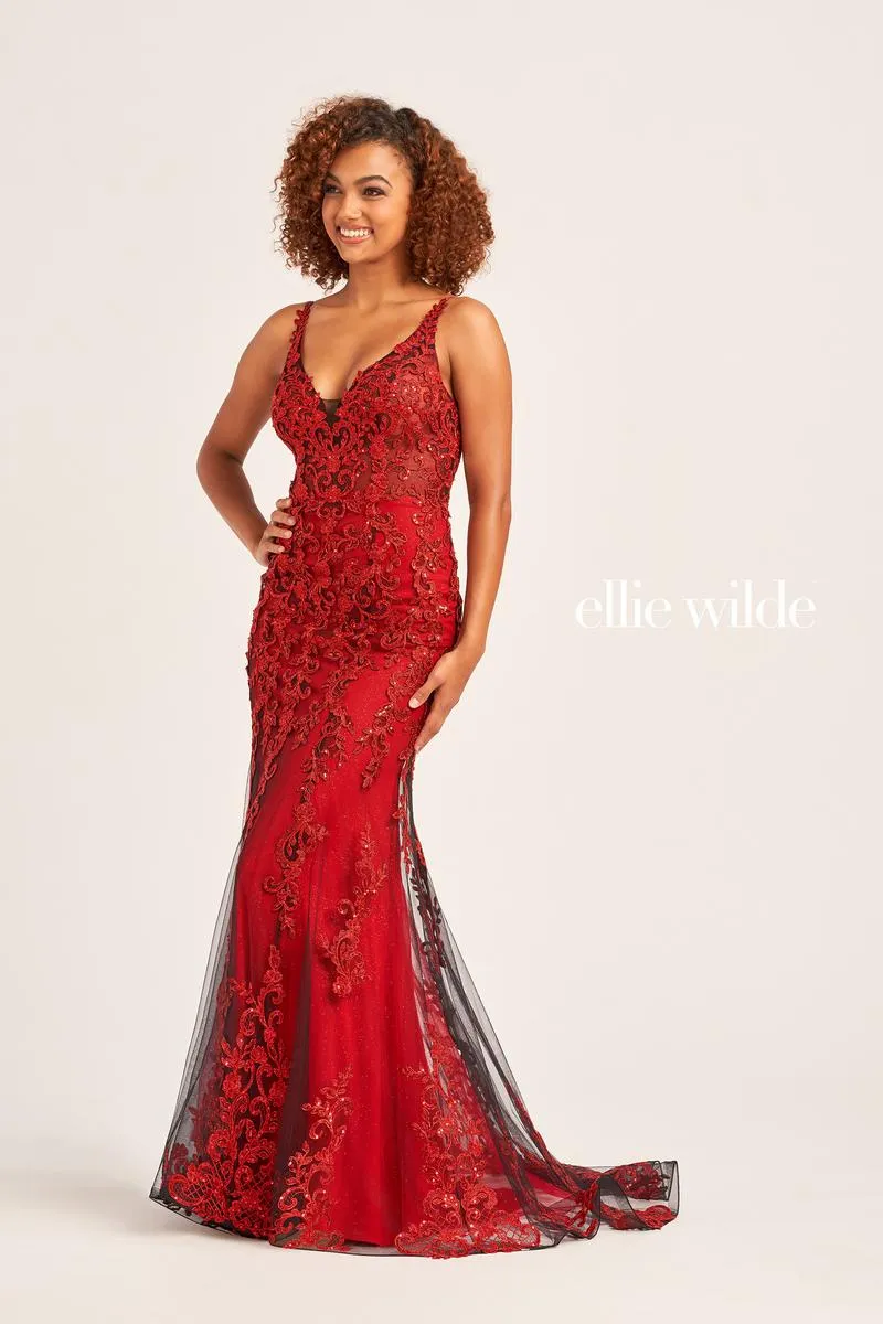 Ellie WIlde Fit and Flare Prom Dress EW35071 sold by Terry costa product image thumbnail 4