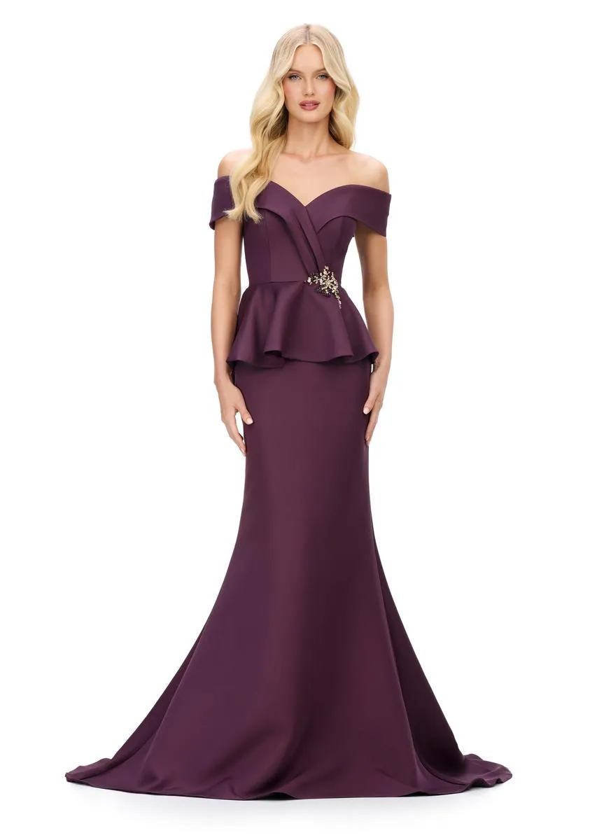 ASHLEYlauren Off Shoulder Evening Dress 11710 sold by Terry costa product image thumbnail 3