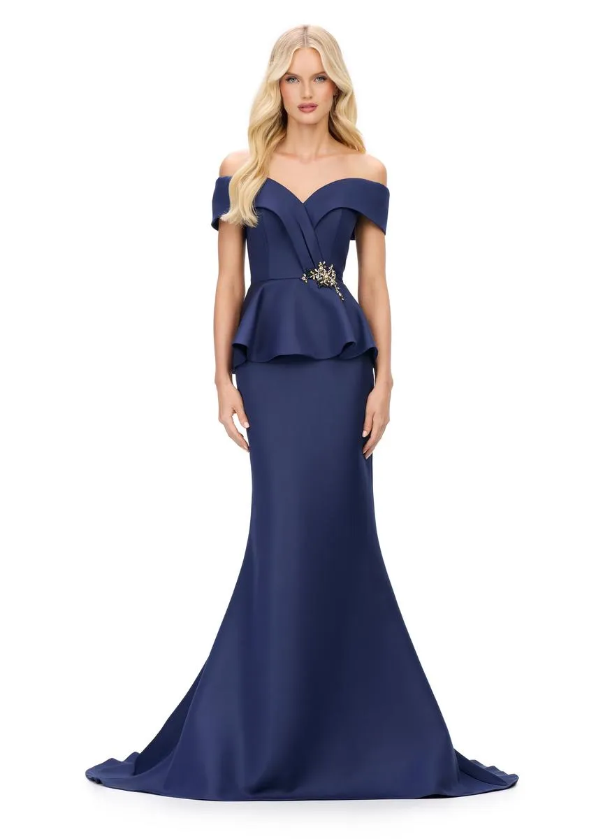 ASHLEYlauren Off Shoulder Evening Dress 11710 sold by Terry costa product image thumbnail 5