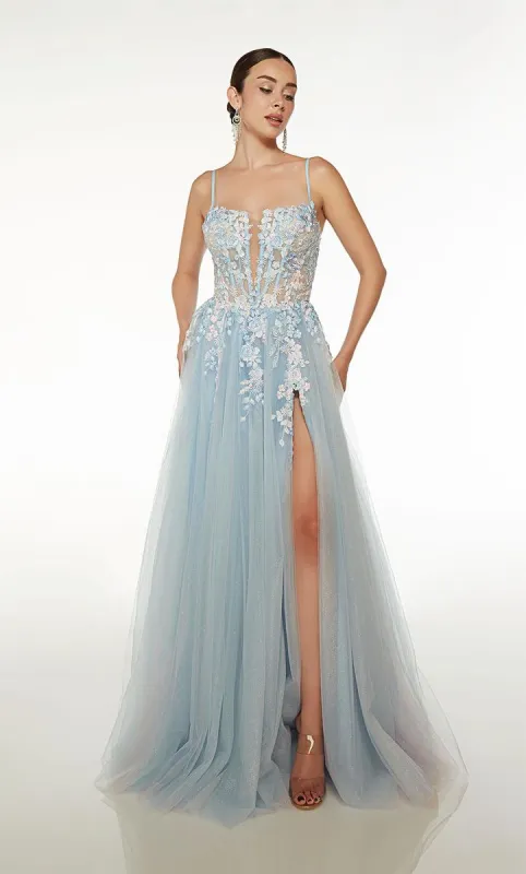 Alyce Paris Floral Lace A-Line Prom Dress 61673 sold by Terry costa