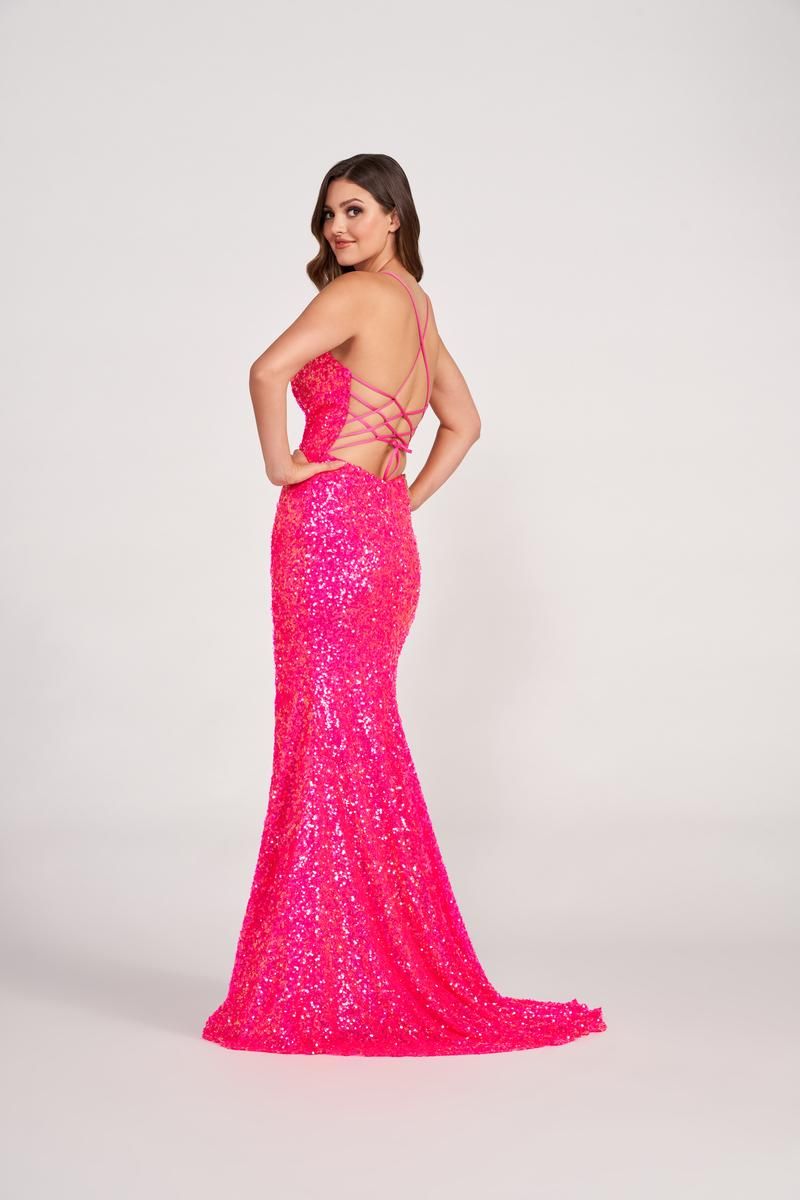 Ellie Wilde Long Sequin Prom Dress EW34015 sold by Terry costa product image thumbnail 2